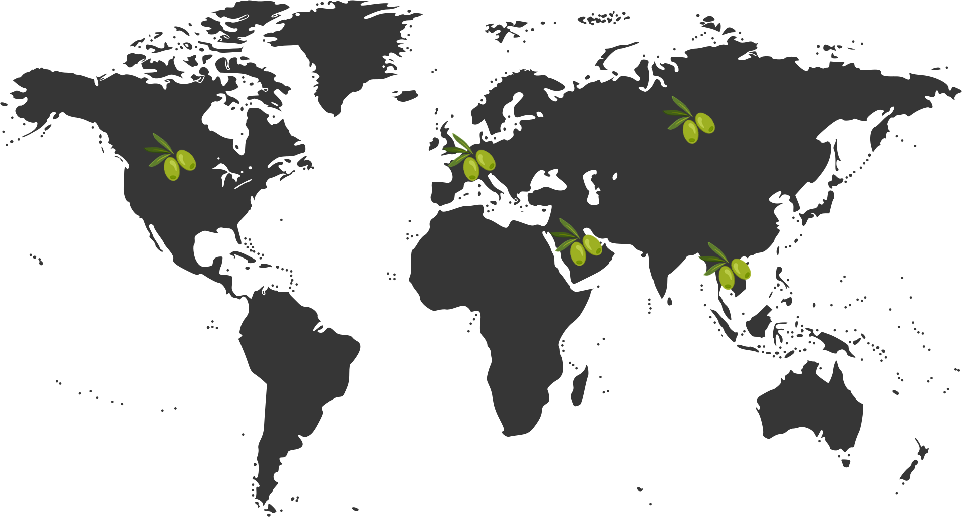 Mappa dei Paesi in cui esportiamo